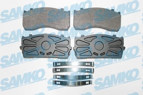 Гальмівні колодки, дискове гальмо (набір) SAMKO 5SP1169 (фото 1)