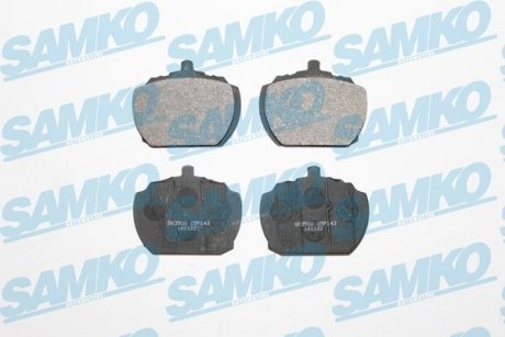 Гальмівні колодки, дискове гальмо (набір) SAMKO 5SP143 (фото 1)