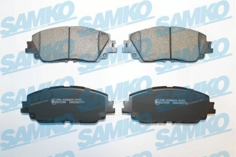 Комплект гальмівних колодок SAMKO 5SP2117 (фото 1)