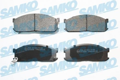 Гальмівні колодки, дискове гальмо (набір) SAMKO 5SP335 (фото 1)
