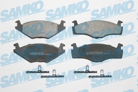 Гальмівні колодки, дискове гальмо (набір) SAMKO 5SP591 (фото 1)