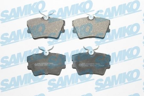Гальмівні колодки, дискове гальмо (набір) SAMKO 5SP616