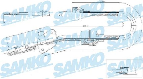 Фото автозапчасти трос зчеплення SAMKO C0064C