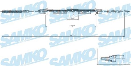 Фото автозапчасти трос зчеплення SAMKO C0209B