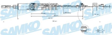 Фото автозапчастини трос зчеплення SAMKO C0242C