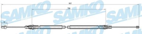 Фото автозапчасти трос зчеплення SAMKO C0348B