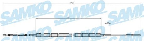 Фото автозапчастини трос зчеплення SAMKO C0657B