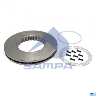 85103803 диск гальмівний вентильований 20515093 3092710 з ремкомплектом SAMPA 031.202/1