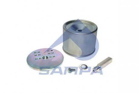 Комплект стакан подушки SP 55881-K (881MB, BPW36) в сборе с нижней плитой и пальцем (0313939430S) SAMPA 070.600