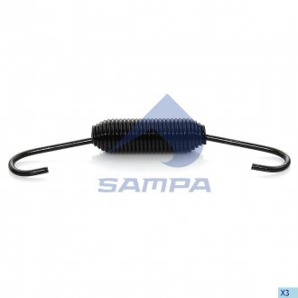 Пружина колодок гальмівних SAF d22.5x185x2.5mm SAMPA 075.050 (фото 1)