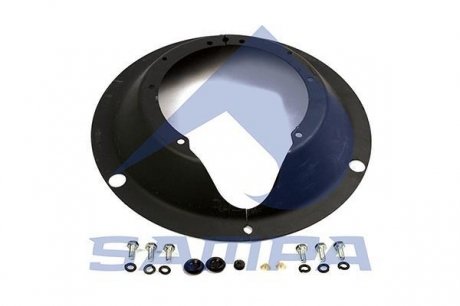 Пыльники(защита) тормозного барабана на колесо SAF 30x445x65 (03302108900 |) SAMPA 075.543 (фото 1)