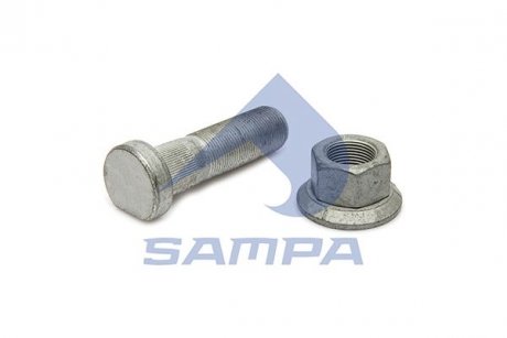 Фото автозапчастини болт колеса SAF M22x1.5x78mm дискові гальма з гайкою SAMPA 075.624