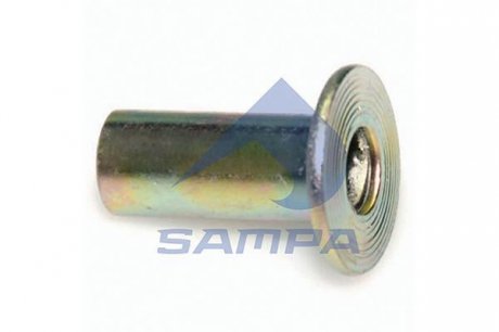 Заклепка стальная трубчатая d8x18mm плоская 100шт. SAMPA 094.154