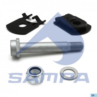 Ремкомплект SCHMITZ рессоры (болт, гайка, регулировочные пластины) (1025586S) SAMPA 094.730 (фото 1)