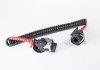 Спиральный электрический кабель соединительный прицепа (полиуретан, рабочая длина 4м, макс длина 4,5м, штекеры, количество контактов: 7, 24В, количество линий: 2x4,0+5x1,5мм) MERCEDES ACTROS, ACTROS MP2 / MP3 04.96- SAMPA 095.167 (фото 1)