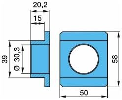 Фото автозапчасти втулка BPW пальца полурессоры (квадратная) d30 50х60 (0318120080) SAMPA 118.010