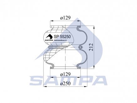 Пневморесора без стакана (вир-во) SAMPA SP 55250-2M