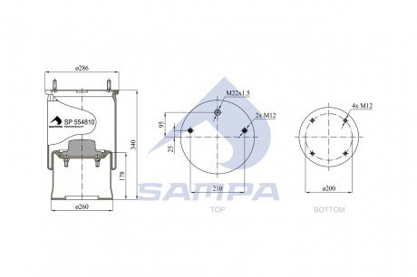 Пневморесора зі стаканом (сталь) (вир-во) SAMPA SP 554810-K16
