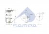 Пневмоподушка 4885N1P02 MAN TGA/TGL/L2000 со стаканом SAMPA SP 554885-K (фото 2)