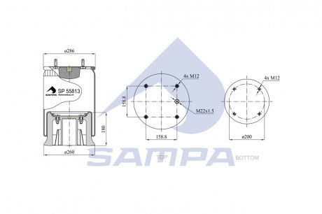 Пневморесора зі стаканом (пластик) (вир-во) SAMPA SP 55813-KP