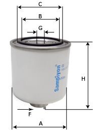 Фото автозапчастини фільтр паливний сепаратора SAMPIYON CS 0135 M