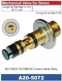 Фото автозапчасти клапан регулювальний компресора кондиціонера SANTECH A20-5072