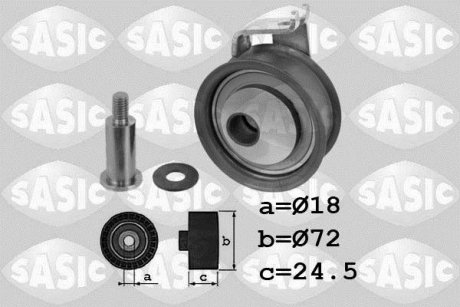 Фото автозапчасти натягивающий ролик ремня ГРМ AUDI A3, A4, TT; SEAT ALHAMBRA, CORDOBA, IBIZA II, LEON, TOLEDO II; SKODA OCTAVIA I; Volkswagen BORA, GOLF IV, NEW BEETLE, SHARAN 1.8 01.95-12.10 SASIC 1706078