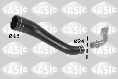 Патрубок интеркулера (выхлоп, диаметр 48мм, черный) FIAT DOBLO, DOBLO CARGO 1.3D 05.04- SASIC 3336267