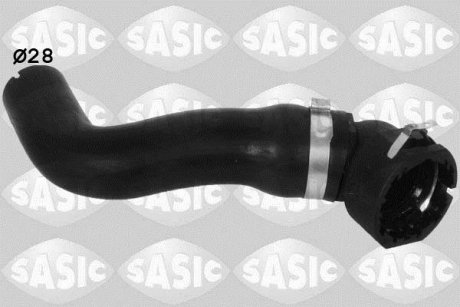 Шланг резиновый системы охлаждения нижний (28мм) FIAT PANDA 1.3D 09.03- SASIC 3406317 (фото 1)
