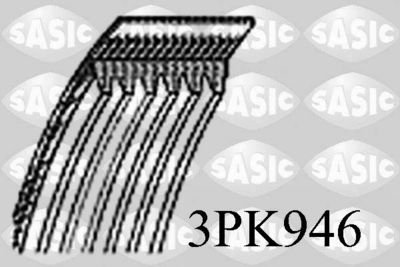 Поликлиновий ремінь CITROEN JUMPER; PEUGEOT BOXER 2.5D 03.94-04.02 SASIC 3PK946