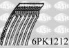 Фото автозапчастини поликлиновий ремінь CHEVROLET TRAX; CITROEN C1; NISSAN QASHQAI I, QASHQAI II, X-TRAIL; PEUGEOT 107; RENAULT CLIO II, KANGOO, KANGOO EXPRESS; TOYOTA AYGO, YARIS 1.0-2.0 12.99- SASIC 6PK1212 (фото 1)