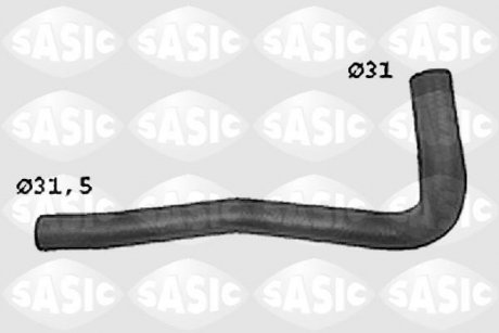 Резиновый шланг системы охлаждения RENAULT 4 1.1 10.76-06.90 SASIC SWH4214 (фото 1)