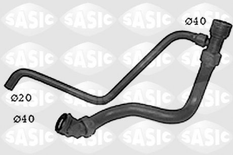Резиновый шланг системы охлаждения АУДИ А4; Volkswagen PASSAT 1.6 11.94-09.01 SASIC SWH6833