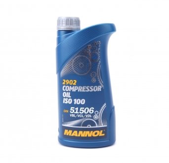 Масло моторное компрессорное для смазки воздушных и ротационных компрессоров (1L) Compressor oil (iso100) SCT / Mannol 2902