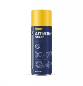 Смазка литиевая(водостойкая) MANNOL Lithium spray (аэрозоль), 400мл. SCT / Mannol 9881