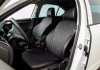 Чохли салону Volkswagen Polo Sedan 2019- (зад. сид. 60/40) Экошкіра, Ромб /Чорні Seintex 90646 (фото 5)