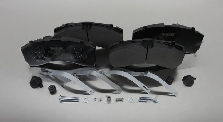 Колодки тормозные дисковых тормозов KNORR SM 7 (Mercedes-Benz ACTROS, ANTOS, AROCS, ECONIC) с монтажным комплектом (0064201420, 0064205220, 29246 WVA) SEM LASTIK 15325