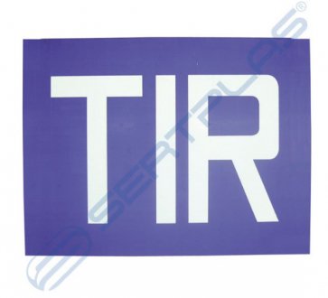 Таблица "TIR" металлическая сплошная 250x335 MM SERTPLAS 9014