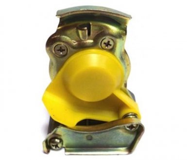 Соединитель пневматический M22x1.5mm желтый с клапаном (груша) Sfera parts 02.OS.0004-880409 (фото 1)