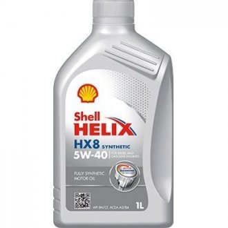 Масло моторное синтетическое "Helix HX8 A3/B4 5W40", 1л SHELL 550052794
