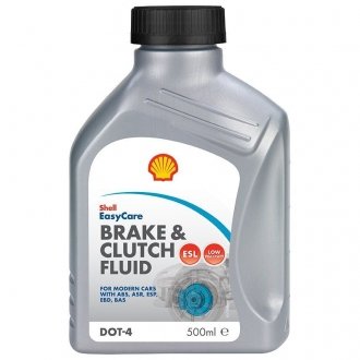 0,5л Brake Clutch fluid DOT4 ESL торм. жидкость (DOT-4) SHELL AT59H (фото 1)