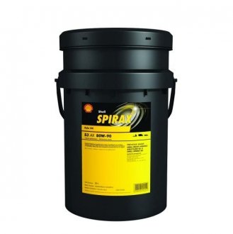 Фото автозапчастини трансмісійна олива Spirax (20L +) SAE 80W90 API GL-5, MAN 342 TYP M2, Мерседес 235,0, Mercedes 235.6, MIL-L-2105D, ZF TE-ML 05A, ZF TE-ML 07A, ZF TE-ML 16C, ZF TE-ML 17B, ZF TE-ML 19B, ZF TE-ML 21A SHELL SPIRAX S3 AX 80W-90 20L