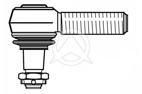 Наконечник поперечной рулевой тяги; Угловой шарнир, продольная рулевая тяга SIDEM 680630 (фото 1)