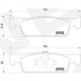 Фото автозапчасти тормозные колодки SIGNEDA BPD024725BE