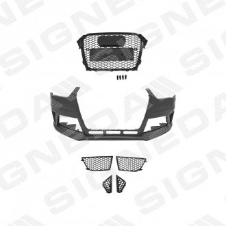 Фото автозапчастини передній бампер RS/SDN, комплект, Підходить для стандартної моделі, ґрунтований AUDI A4/S4 (B8), 12 - 15 SIGNEDA PAD041217SET