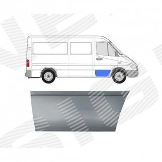 Фото автозапчастини залізо дверей | mercedes benz sprinter, 02.95 - 02.00 SIGNEDA PBZ88013AR