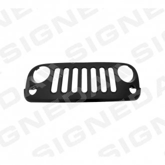 Фото автозапчасти решетка радиатора чорна JEEP WRANGLER, 07 - 18 (1GR22DX8AC) SIGNEDA PCR07090GA