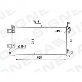 Фото автозапчасти радиатор (13-16), EDA\\\Cooling NISSAN LEAF, 10 - 17 (21410-3NF0A) SIGNEDA RA13442Q