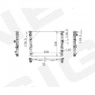 Фото автозапчасти радиатор EDA\\\Cooling BMW 5 (G30/G31), 17 - 24 (17118686026) SIGNEDA RA388526Q