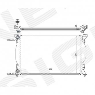 Фото автозапчасти радиатор RKPRC804, EDA\\\Cooling AUDI A4 (B6), 01 - 04 (8E0.121.251) SIGNEDA RA60304Q